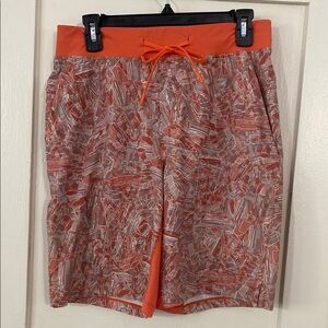 Lululemon Orange Patterned Shorts